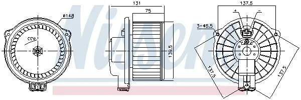 Interior Blower NISSENS 87717
