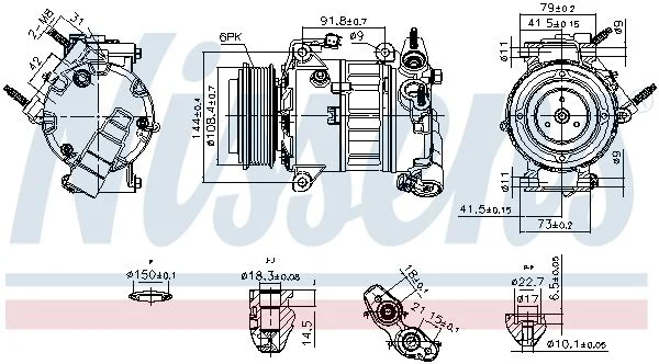 Compressor, ar condicionado NISSENS 890589