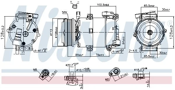 Compressor, ar condicionado NISSENS 890788