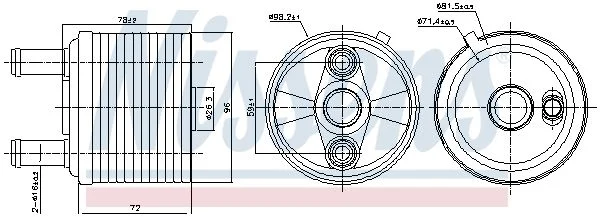 Oil Cooler, automatic transmission NISSENS 91267