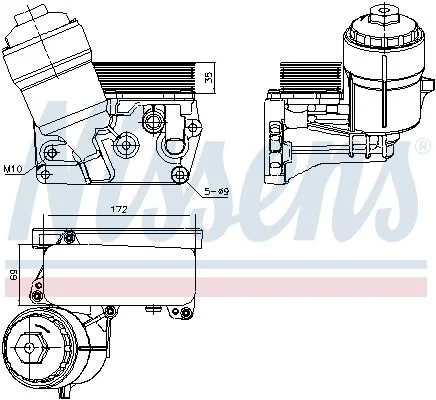 Arrefecedor de óleo, óleo do motor NISSENS 91310