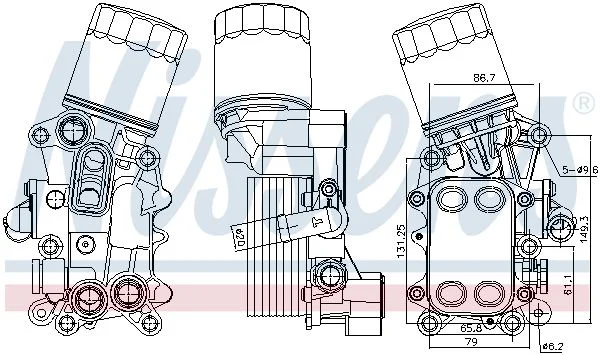Oil Cooler, engine oil NISSENS 91311