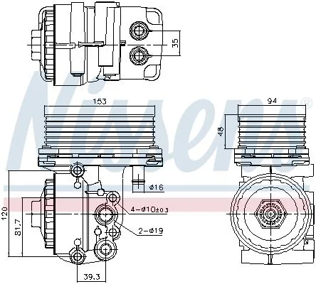 Arrefecedor de óleo, óleo do motor NISSENS 91327