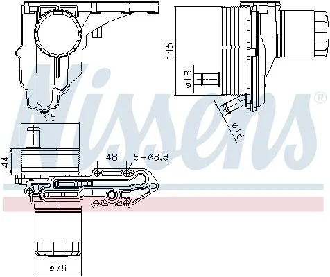 Arrefecedor de óleo, óleo do motor NISSENS 91329