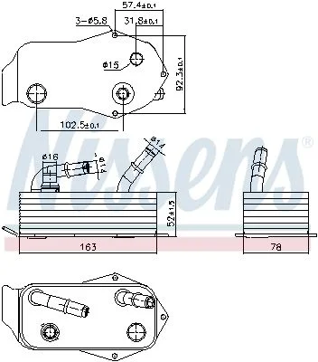 Arrefecedor de Óleo, transmissão automática NISSENS 91353