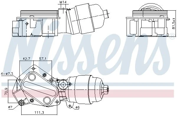 Arrefecedor de óleo, óleo do motor NISSENS 91357