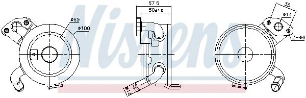 Arrefecedor de óleo, óleo do motor NISSENS 91379