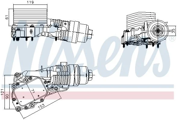 Arrefecedor de óleo, óleo do motor NISSENS 91400