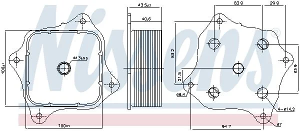 Arrefecedor de óleo, óleo do motor NISSENS 91421