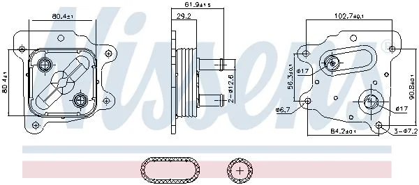 Arrefecedor de óleo, óleo do motor NISSENS 91436