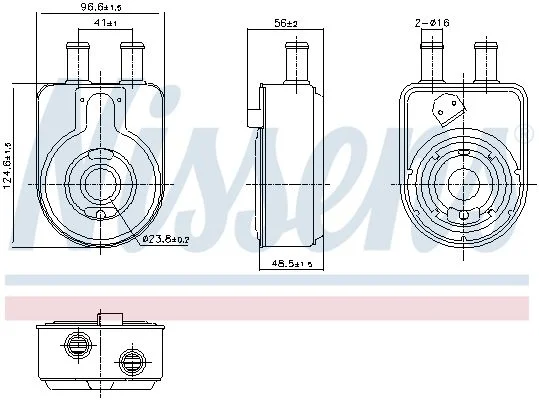 Oil Cooler, engine oil NISSENS 91448
