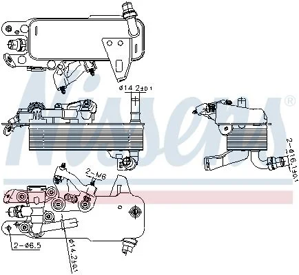 Oil Cooler, automatic transmission NISSENS 91480