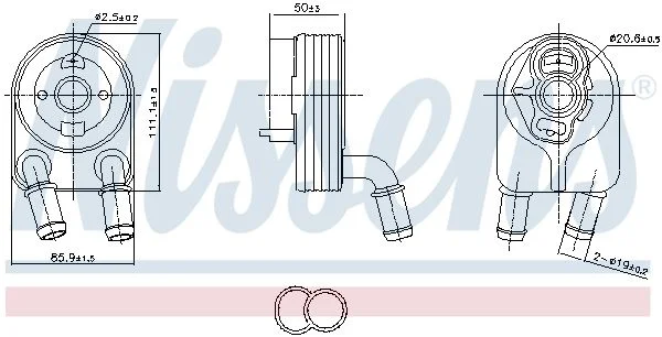 Arrefecedor de óleo, óleo do motor NISSENS 91500