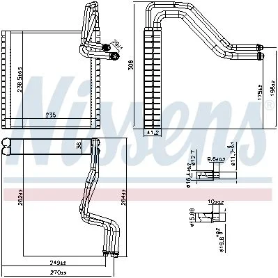 Evaporador, ar condicionado NISSENS 92372