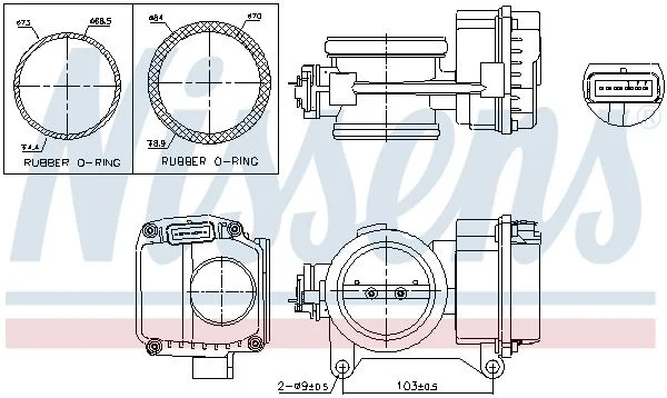 Corpo do acelerador NISSENS 955096