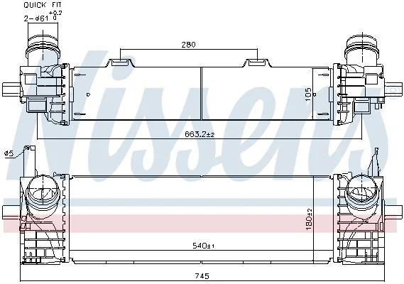 Intercooler NISSENS 961338