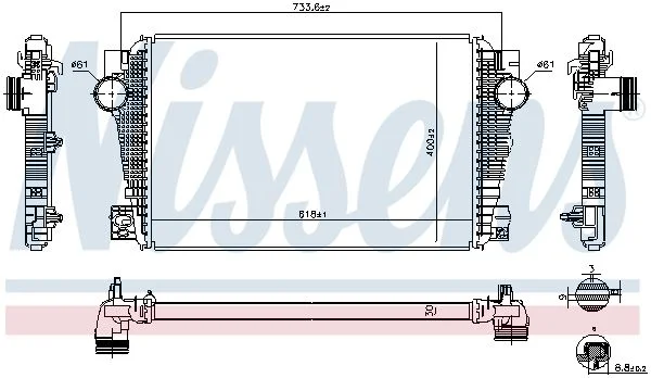 Intercooler NISSENS 96258