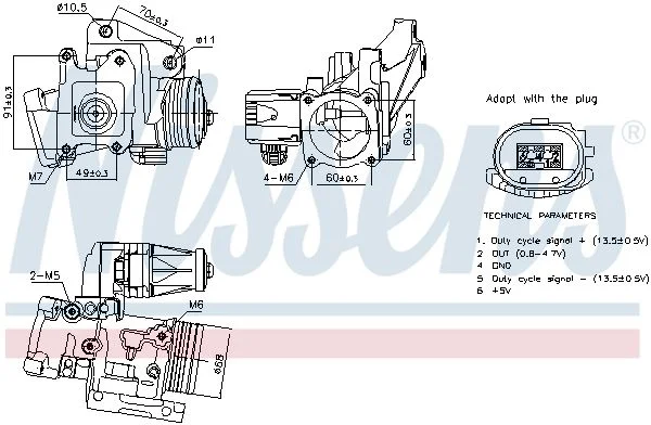 EGR Valve NISSENS 98387