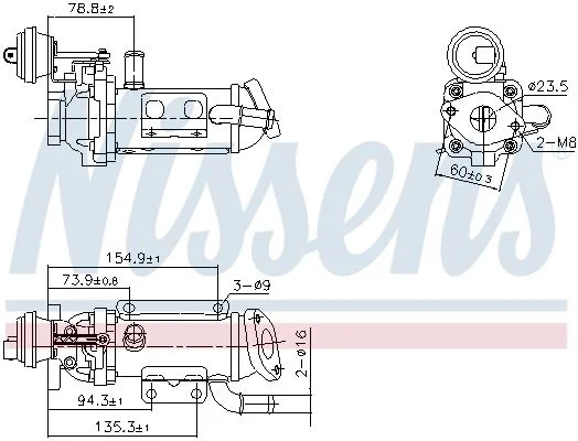 Resfriador, recirculação dos gases de escape NISSENS 989289