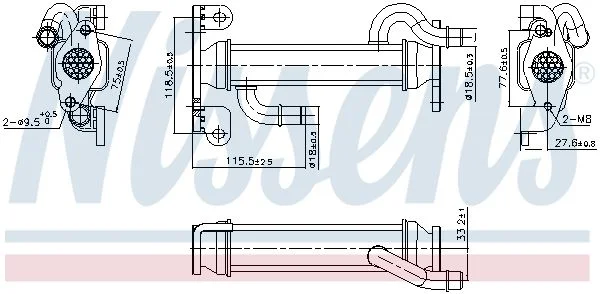 Resfriador, recirculação dos gases de escape NISSENS 989400