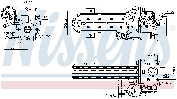 Cooler, exhaust gas recirculation NISSENS 989413