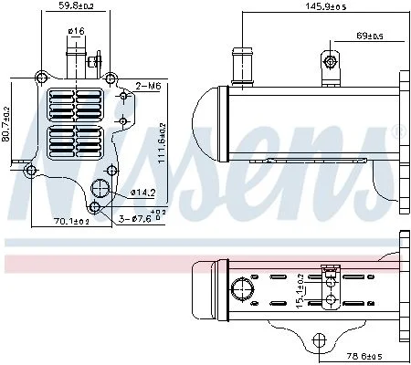 Resfriador, recirculação dos gases de escape NISSENS 989425
