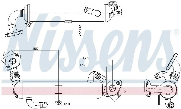 Resfriador, recirculação dos gases de escape NISSENS 989434