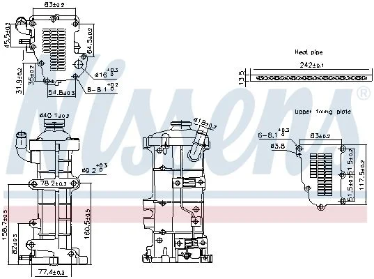 Resfriador, recirculação dos gases de escape NISSENS 989503
