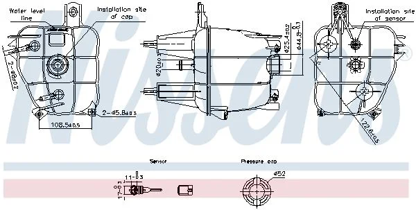 Expansion Tank, coolant NISSENS 996241