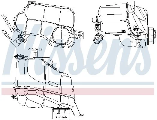 Expansion Tank, coolant NISSENS 996297