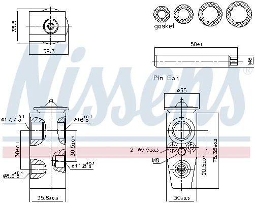 Válvula de Expansão, ar condicionado NISSENS 999445