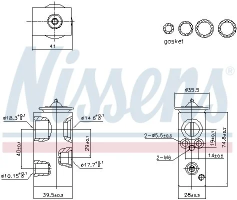 Válvula de Expansão, ar condicionado NISSENS 999450