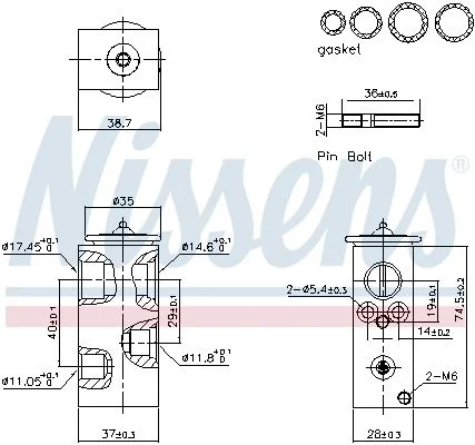 Válvula de Expansão, ar condicionado NISSENS 999456