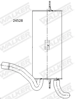 Rear Muffler WALKER 24528