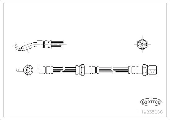 Brake Hose CORTECO 19035060