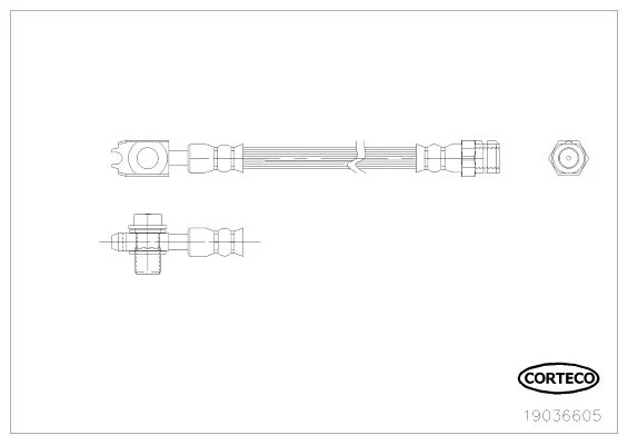 Brake Hose CORTECO 19036605