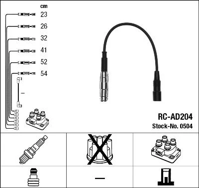 Conjunto de cabos de ignição NGK 0504