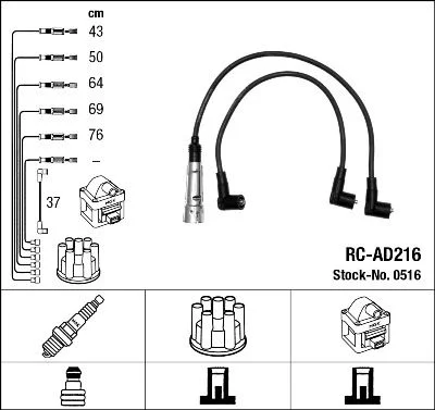Ignition Cable Kit NGK 0516