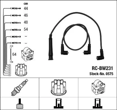 Conjunto de cabos de ignição NGK 0575