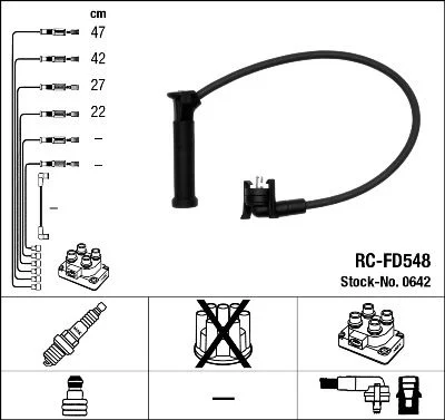 Conjunto de cabos de ignição NGK 0642