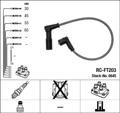 Conjunto de cabos de ignição NGK 0645