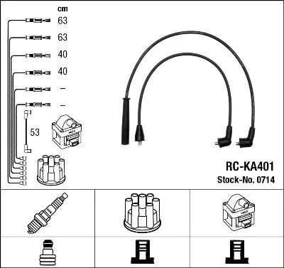 Conjunto de cabos de ignição NGK 0714