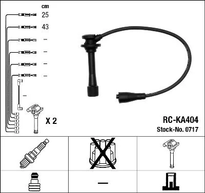 Conjunto de cabos de ignição NGK 0717