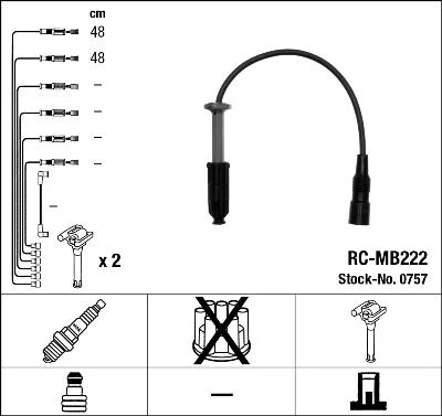 Conjunto de cabos de ignição NGK 0757