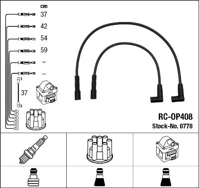 Conjunto de cabos de ignição NGK 0778