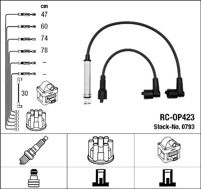 Conjunto de cabos de ignição NGK 0793