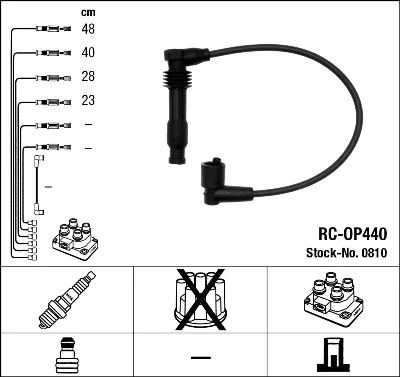 Conjunto de cabos de ignição NGK 0810