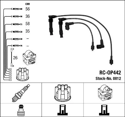 Ignition Cable Kit NGK 0812