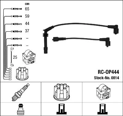 Conjunto de cabos de ignição NGK 0814