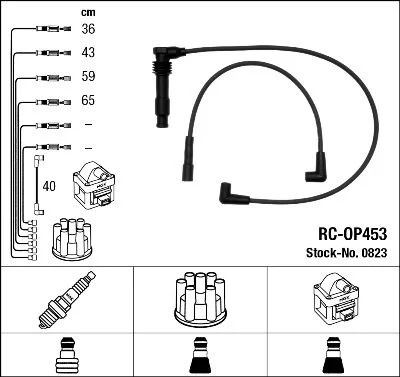Conjunto de cabos de ignição NGK 0823